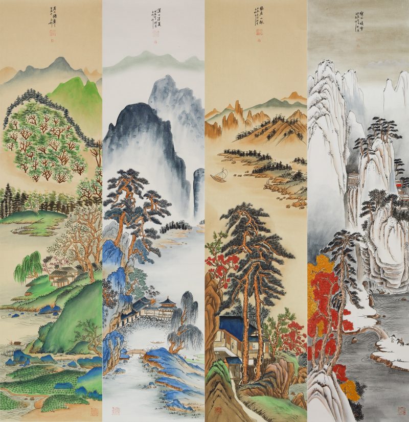 陈永利 《春夏秋冬四条屏》